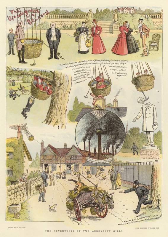 The adventures of two aeronauty girls by English School