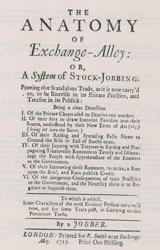The Anatomy of Exchange Alley by English School