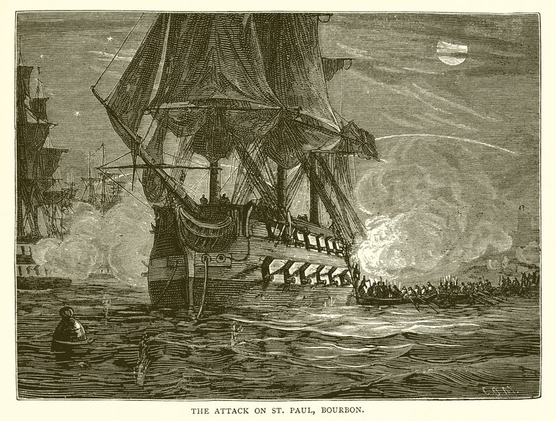 The Attack on St. Paul, Bourbon by English School