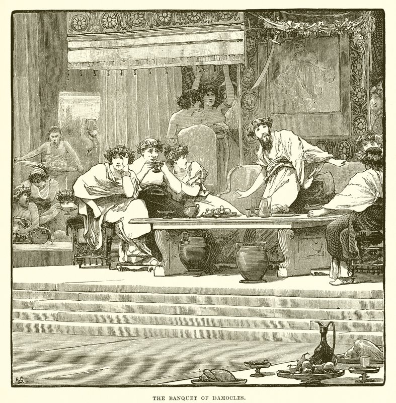 The Banquet of Damocles by English School
