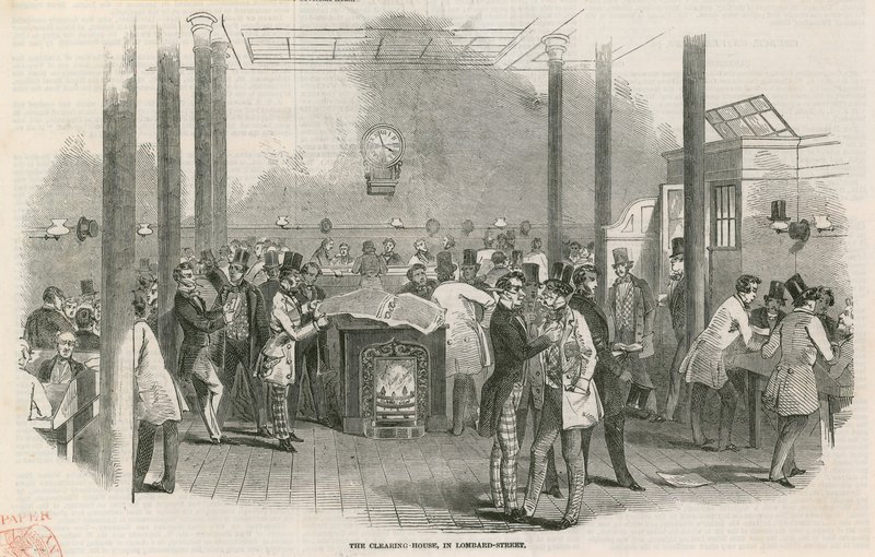 The clearing house in Lombard Street, London by English School