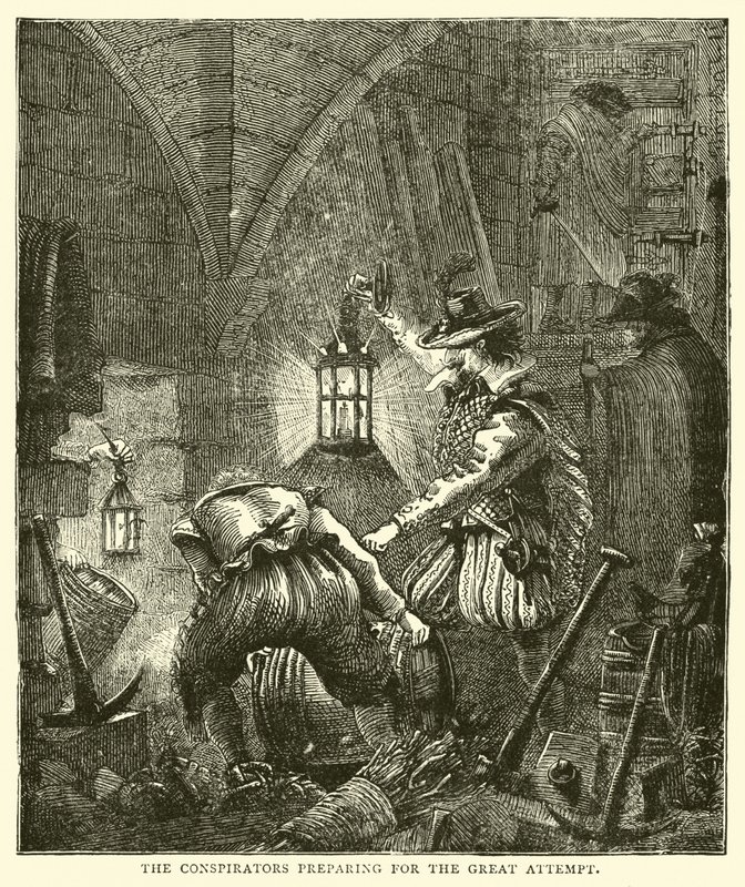 The conspirators preparing for the great attempt by English School