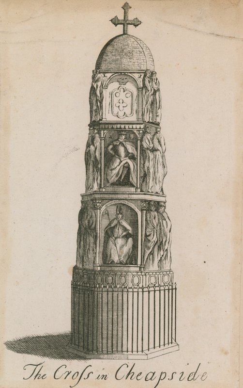 The cross in Cheapside, London by English School