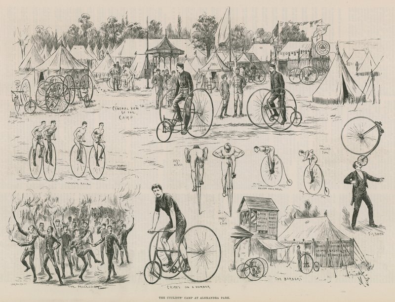 The Cyclists Camp at Alexandra Park by English School