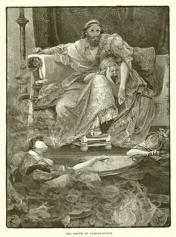 The Death of Sardanapalus by English School