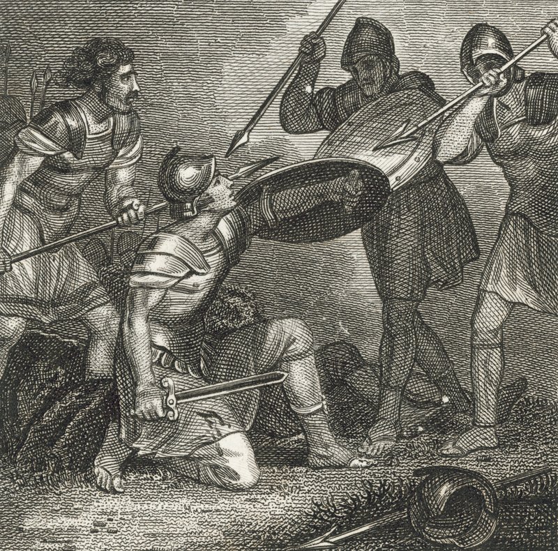 The Death of Spartacus by English School