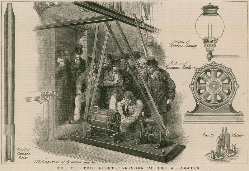 The Electric Light - Sketches of the Apparatus by English School