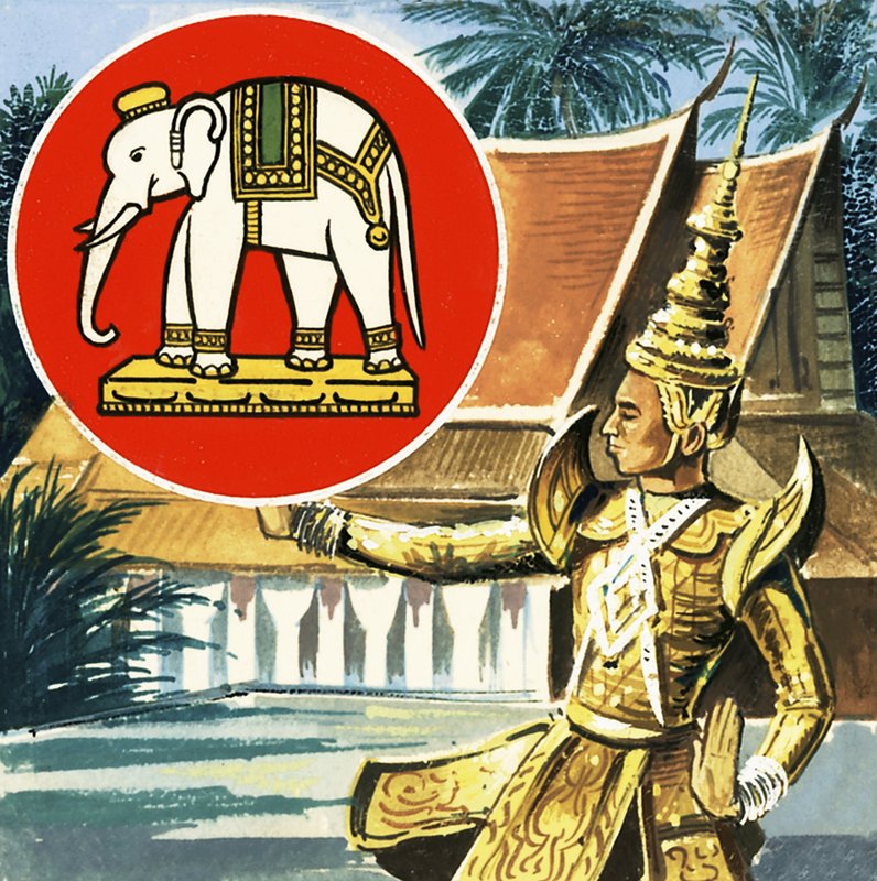 The Elephant, Emblem of Thailand by English School