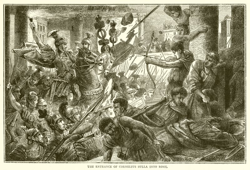 The Entrance of Cornelius Sulla into Rome by English School
