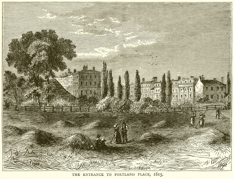 The Entrance to Portland Place, 1815 by English School