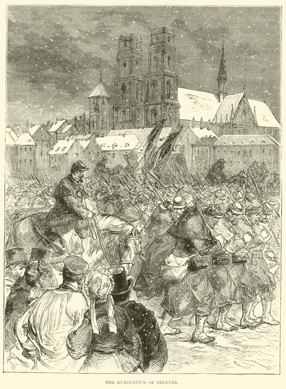 The Evacuation of Orleans, December 1870 by English School