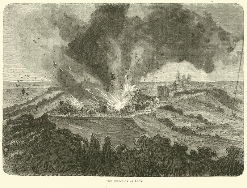 The explosion at Laon, September 1870 by English School