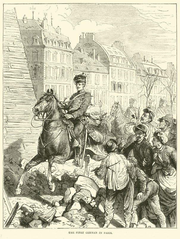 The First German in Paris, February 1871 by English School