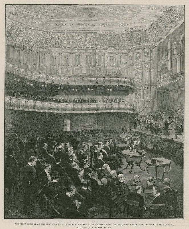 The first concert at the new Queens Hall, Langham Place by English School