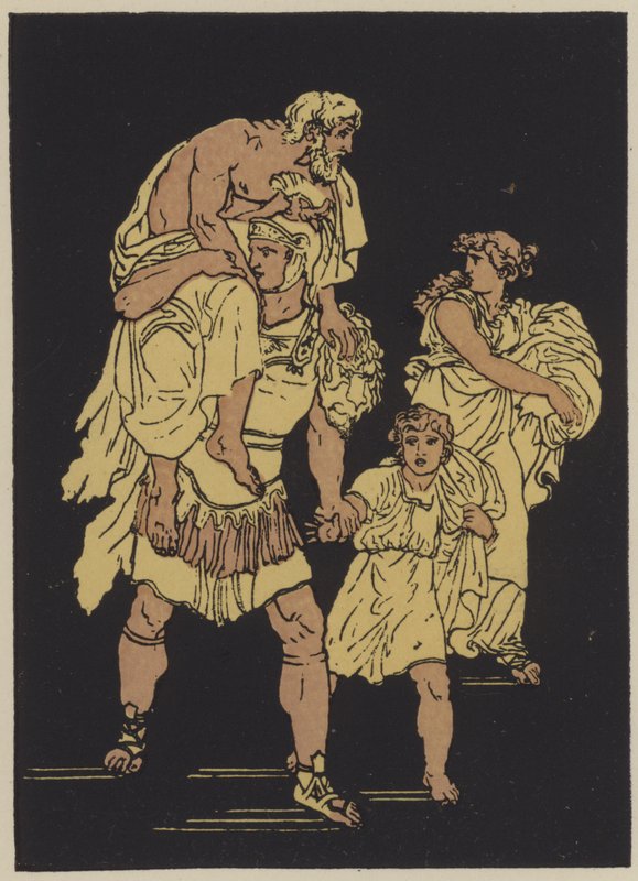 The flight from Troy by English School