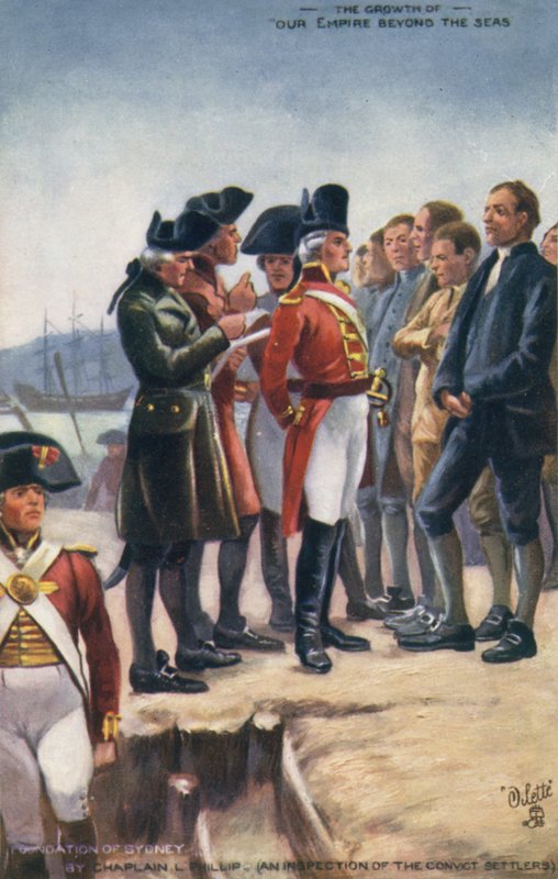 The foundation of Sydney, Australia, 1788 by English School