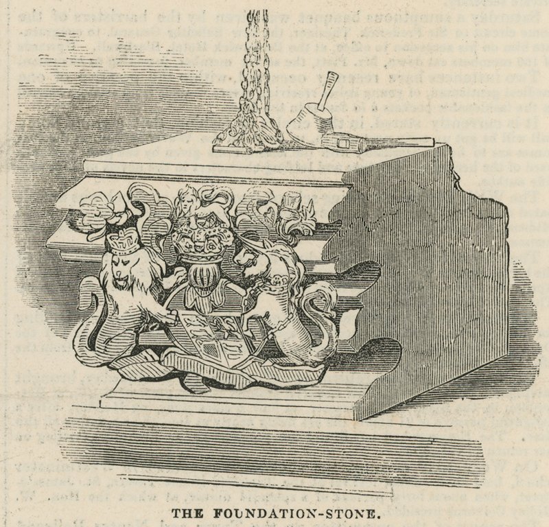 The Foundation Stone of the New Hospital for Consumption and Diseases of the Chest by English School