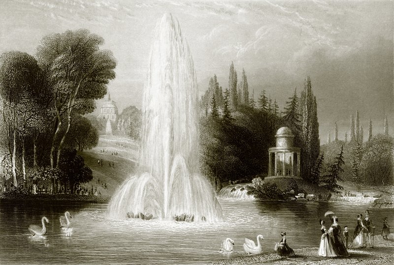 The Fountain at Wilhelmshohe, Near Cassel by English School