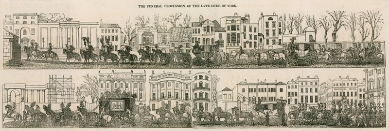 The funeral procession of the late Duke of York by English School