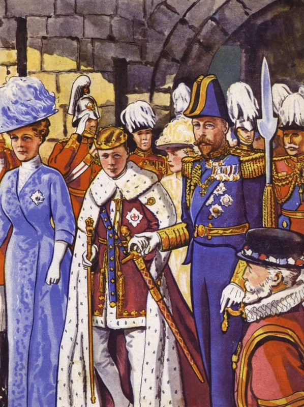 The future King Edward VIII invested as Prince Of Wales by English School