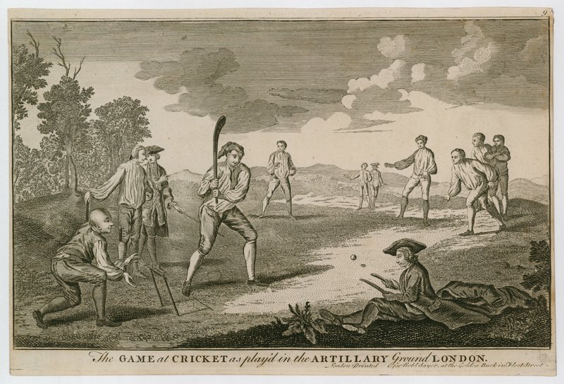 The Game at Cricket as Played in the Artillery Ground, Finsbury by English School