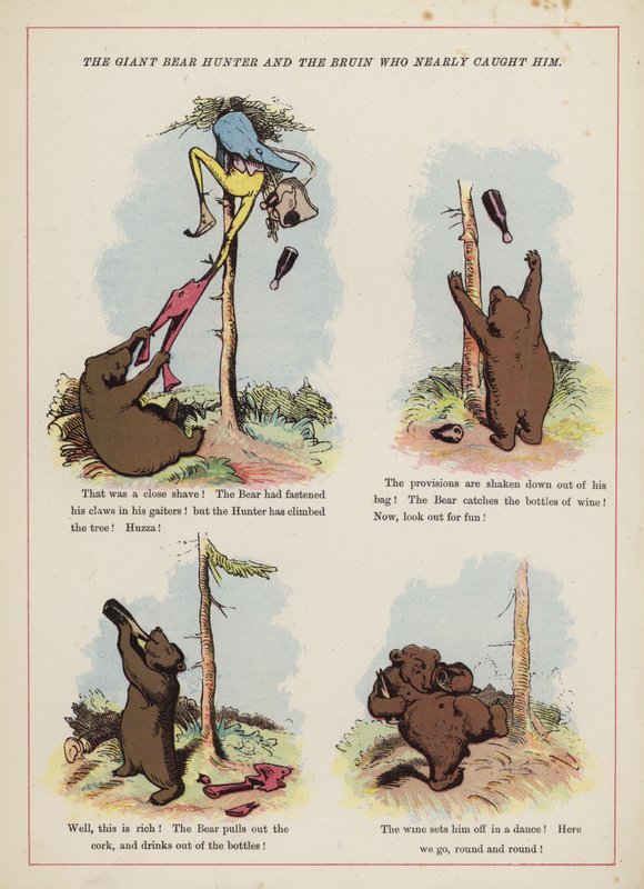 The giant bear hunter and the Bruin who nearly caught him by English School