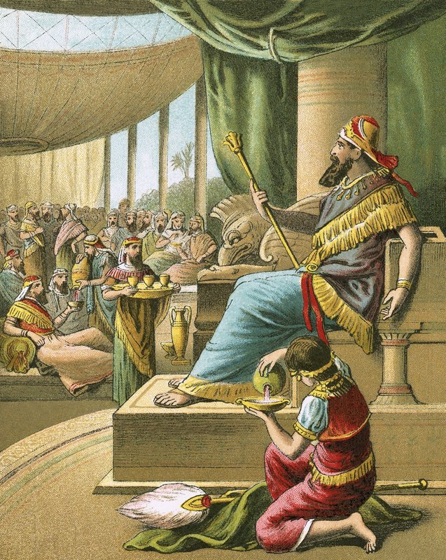 The grand feast of king Ahasuerus by English School