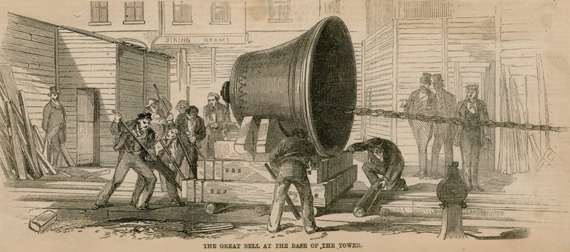 The great bell (Big Ben) at the base of the Clock Tower by English School