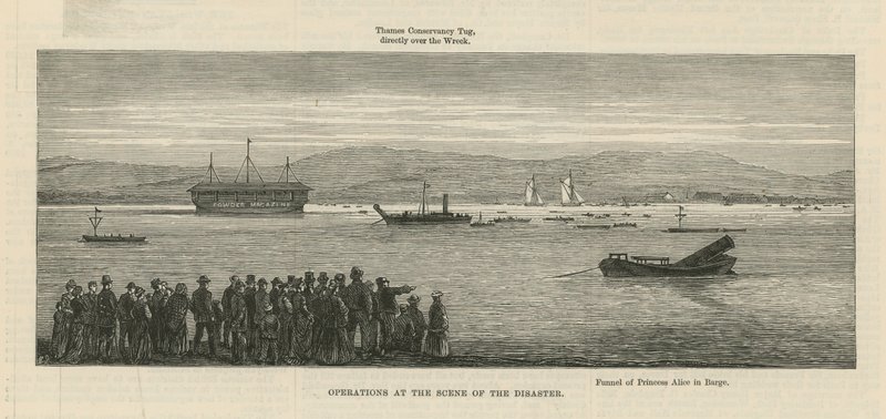 The Great Disaster on the Thames by English School