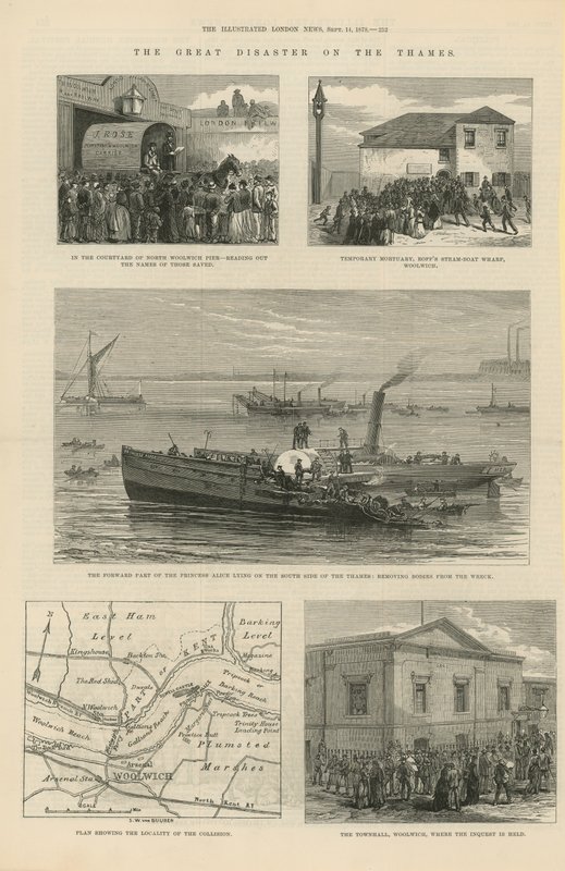 The Great Disaster on the Thames by English School