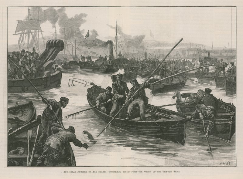 The Great Disaster on the Thames by English School