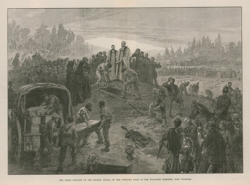 The Great Disaster on the Thames by English School