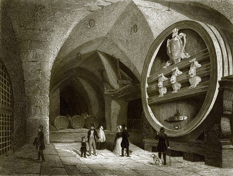 The great wine barrel at Heidelberg by English School