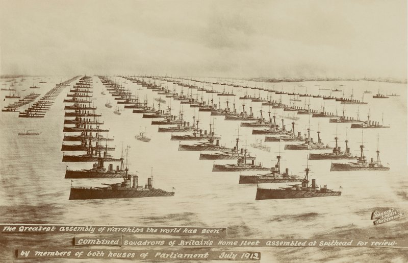 The greatest assembly of warships the world has seen by English School