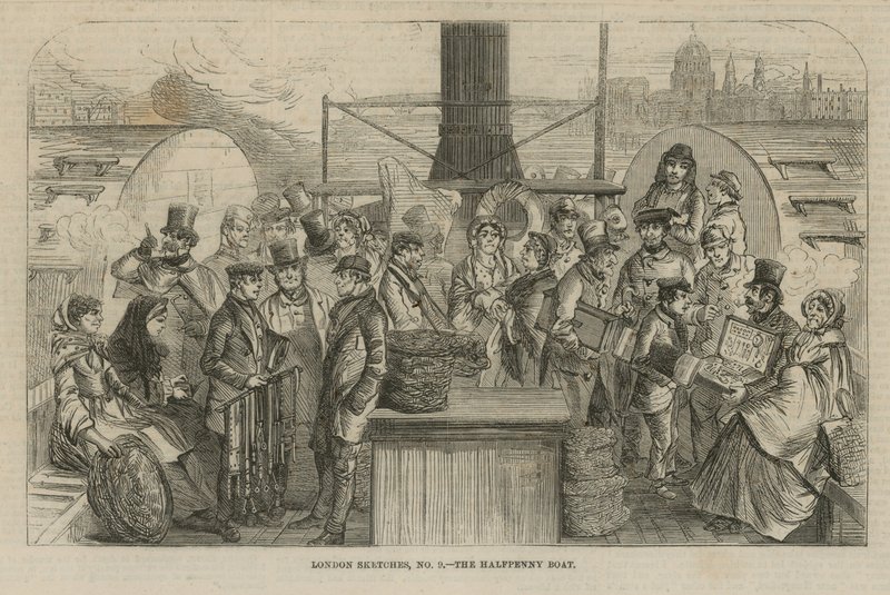 The Halfpenny Boat by English School