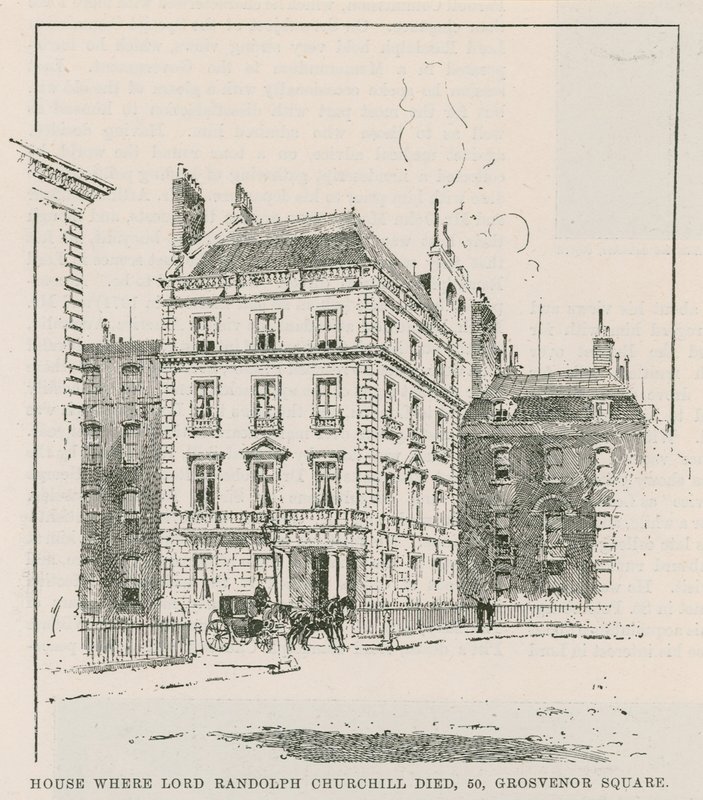 The house where Lord Randolph Churchill died by English School