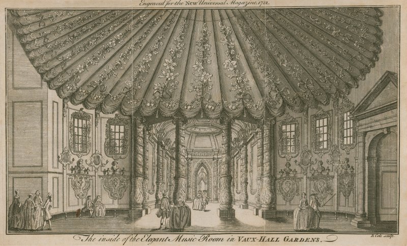 The Inside of the Elegant Music Room (Rotunda) in Vauxhall Gardens, London by English School
