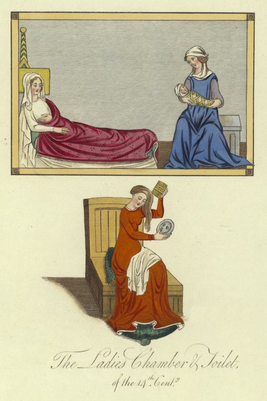 The ladies chamber and toilet of the 14th Century by English School