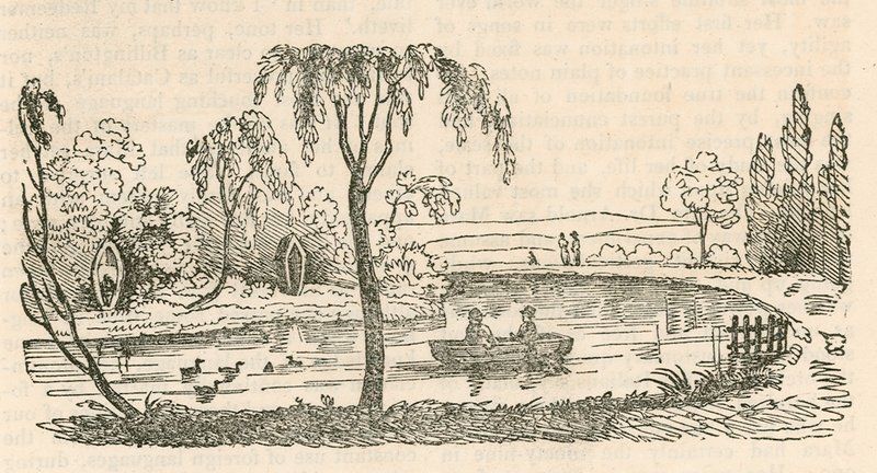 The Lake at Hornsey Wood House, London by English School