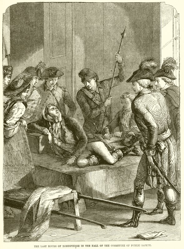The Last Hours of Robespierre in the Hall of the Committee of Public Safety by English School