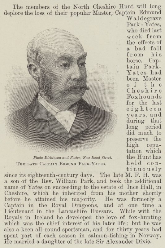 The Late Captain Edmund Park-Yates by English School