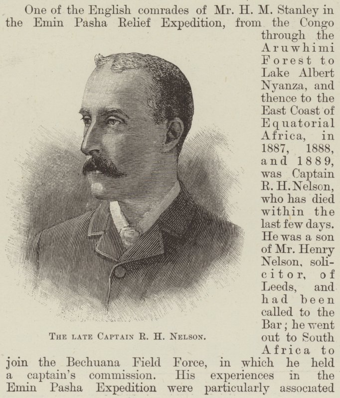 The late Captain R H Nelson by English School