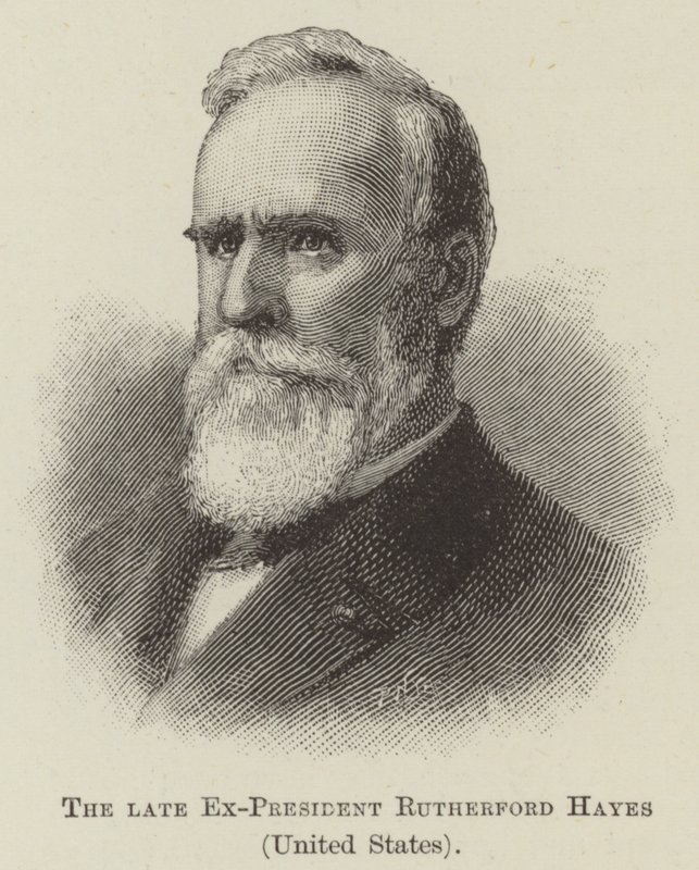 The late Ex-President Rutherford Hayes, United States by English School