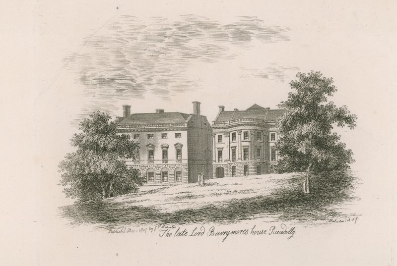 The late Lord Barrymores house, Piccadilly, London by English School