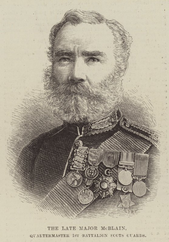 The late Major McBlain, Quartermaster 1st Battalion Scots Guards by English School