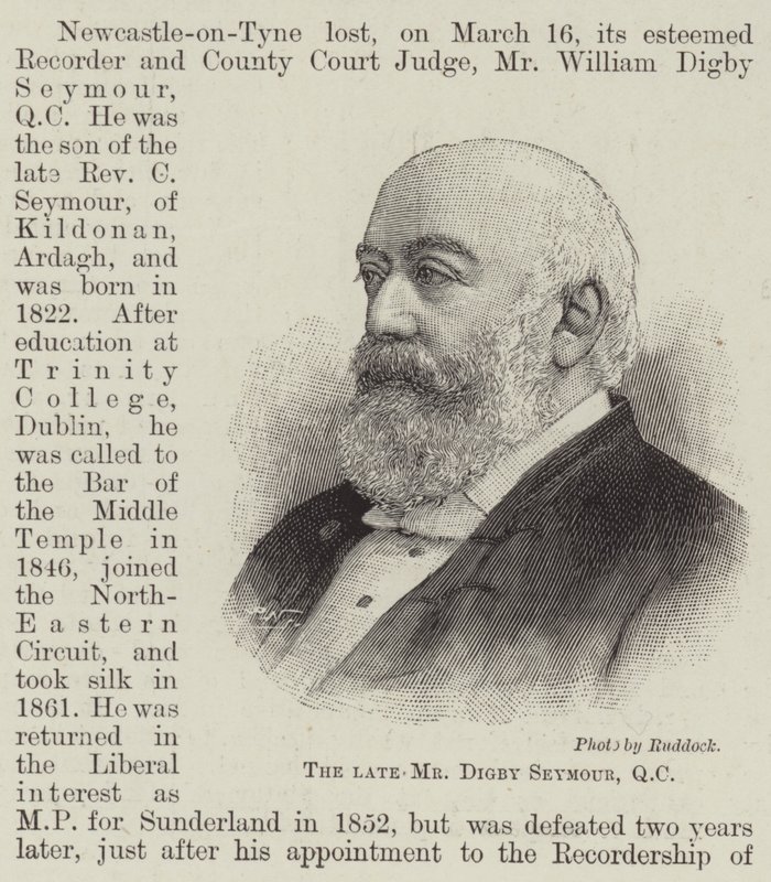 The late Mr Digby Seymour, QC by English School