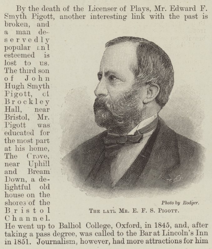 The late Mr E F S Pigott by English School