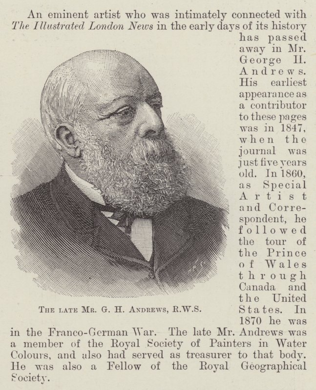The late Mr G H Andrews, RWS by English School