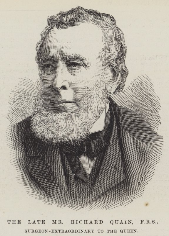 The late Mr Richard Quain, FRS, Surgeon-Extraordinary to the Queen by English School