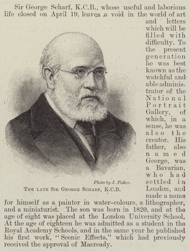 The late Sir George Scharf, KCB by English School